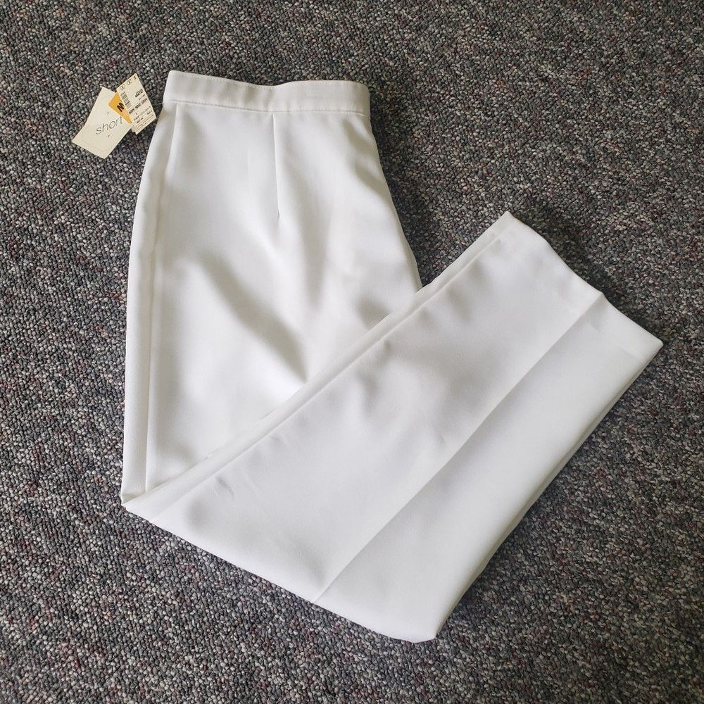 90s Deadstock White Pleated Trousers
